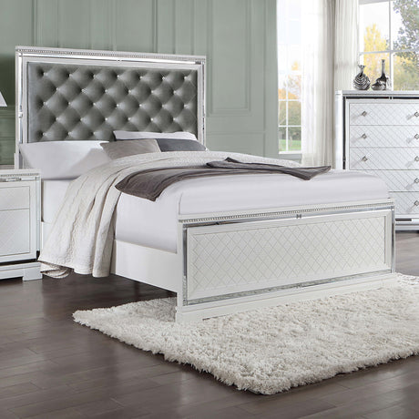 California King Bed - Eleanor Wood California King Panel Bed White