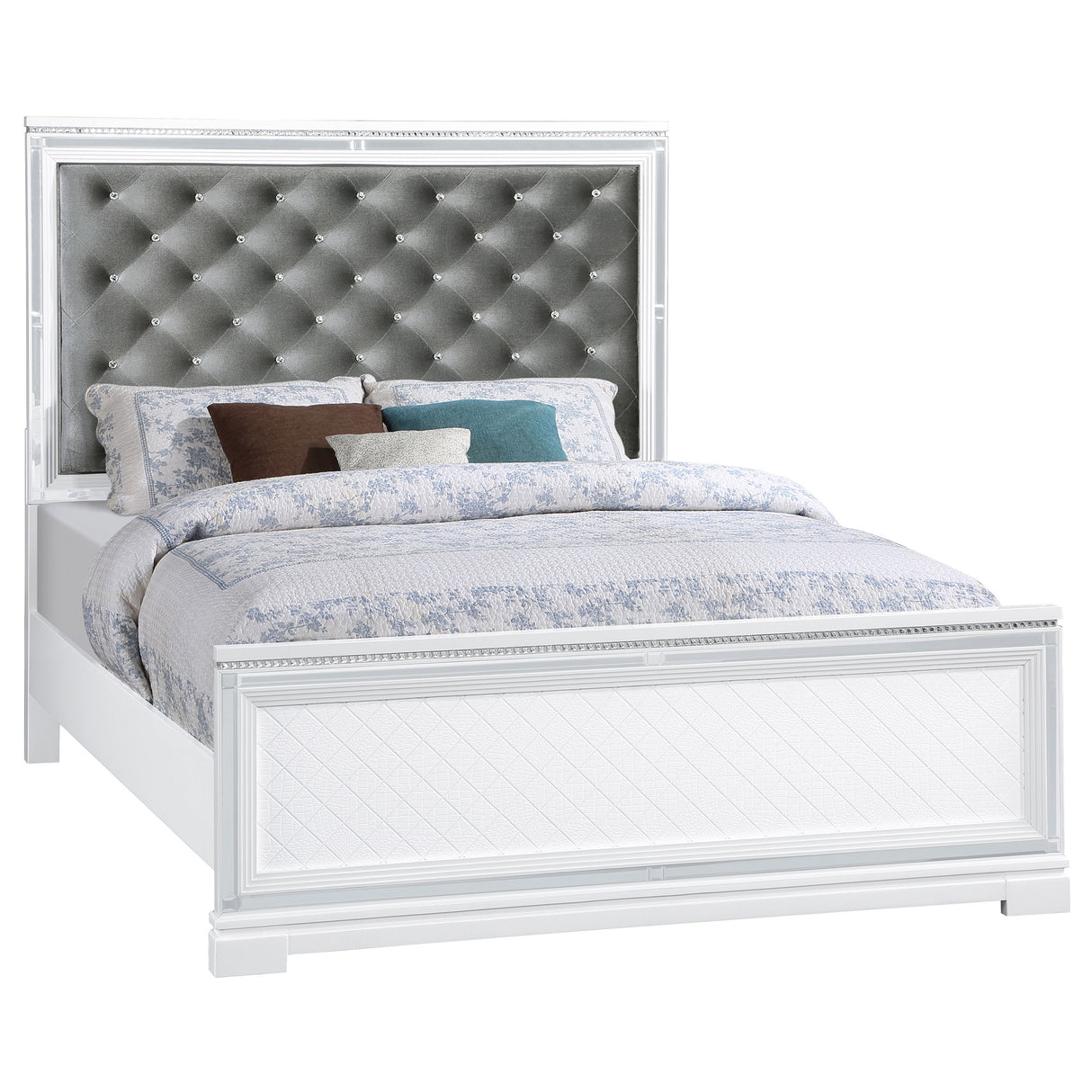 California King Bed - Eleanor Wood California King Panel Bed White