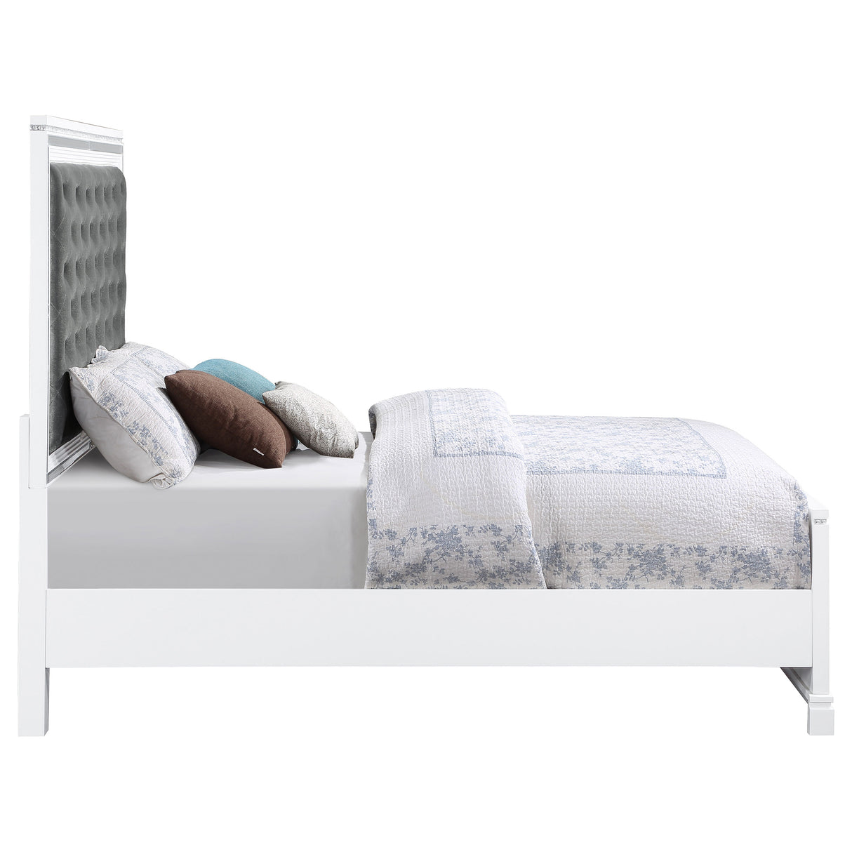 California King Bed - Eleanor Wood California King Panel Bed White