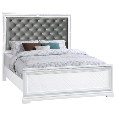 Queen Bed - Eleanor Wood Queen Panel Bed White