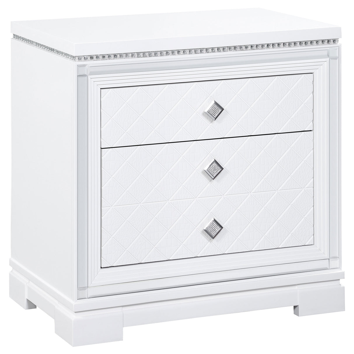 Nightstand - Eleanor Rectangular 2-drawer Nightstand White