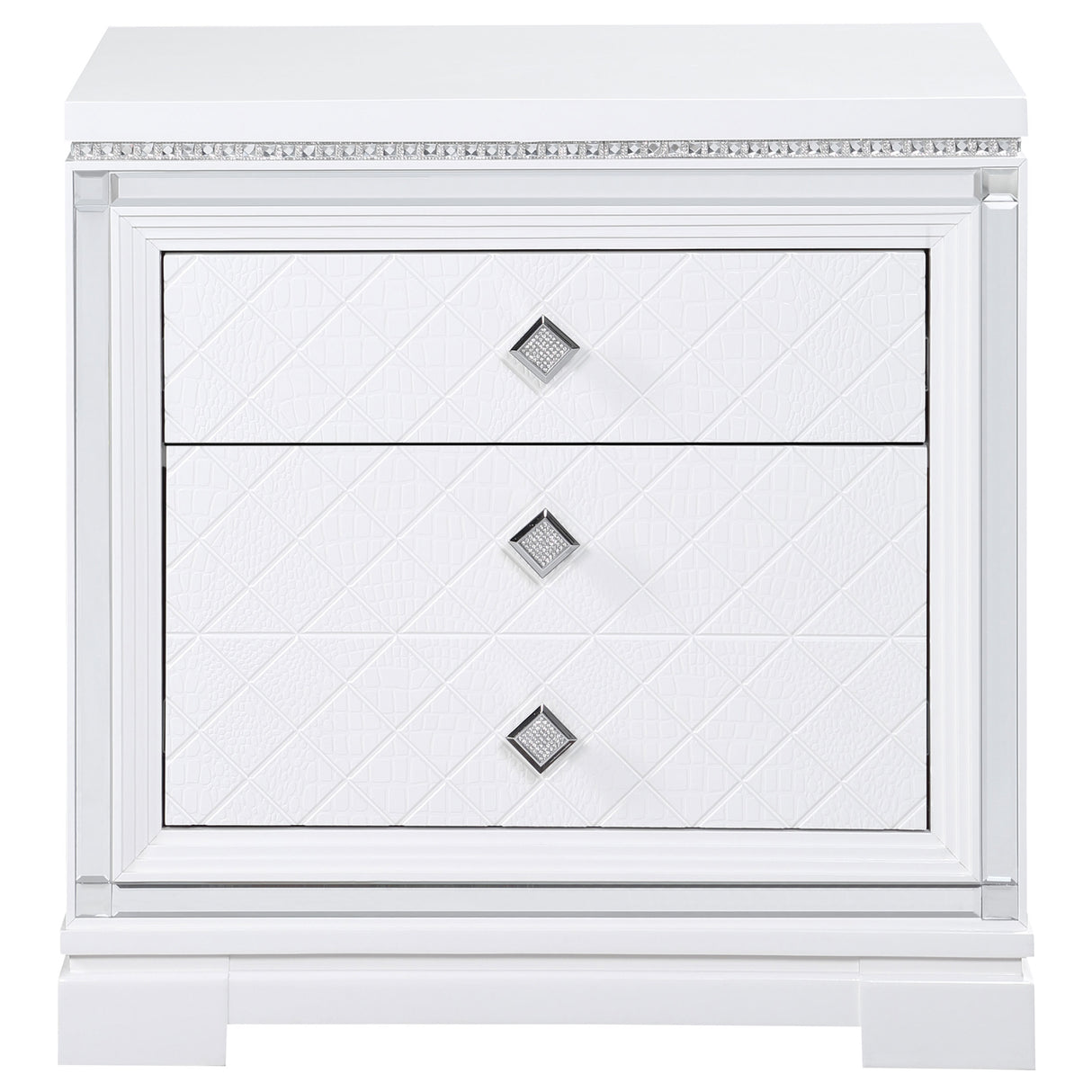 Nightstand - Eleanor Rectangular 2-drawer Nightstand White