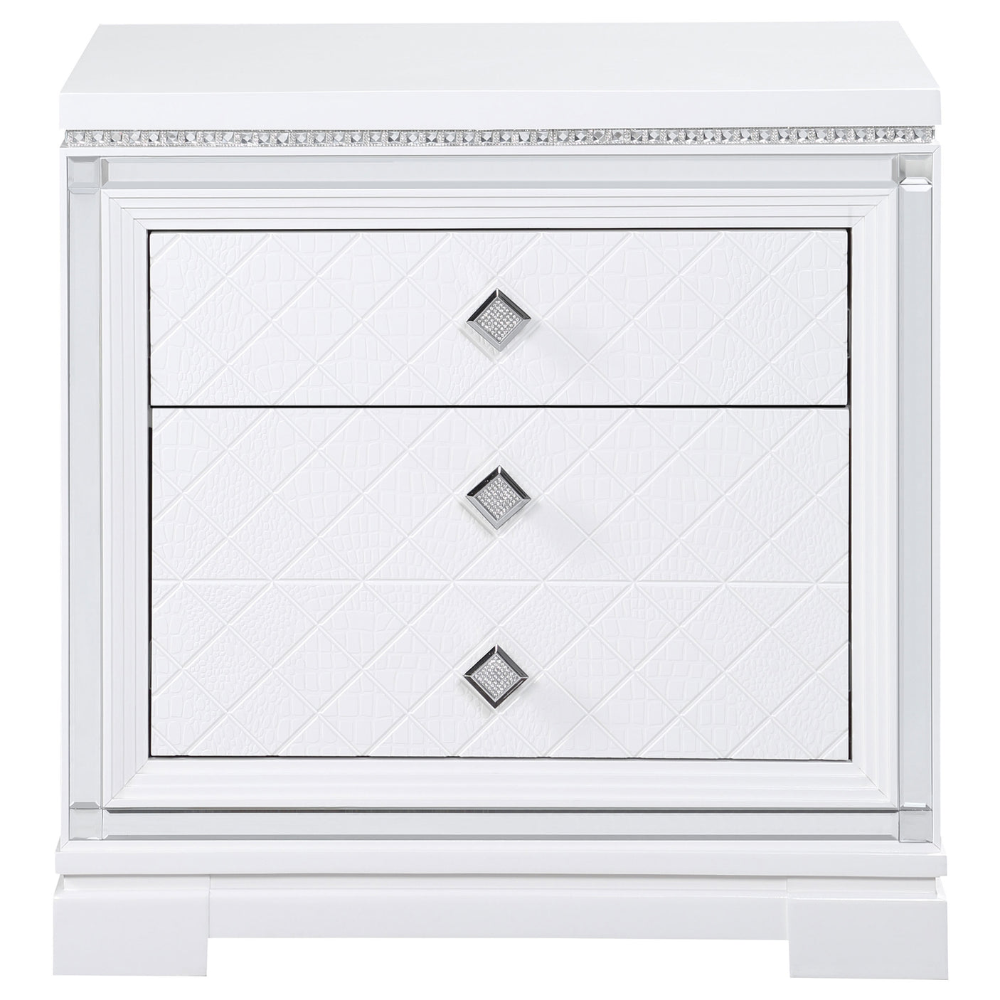 Nightstand - Eleanor Rectangular 2-drawer Nightstand White