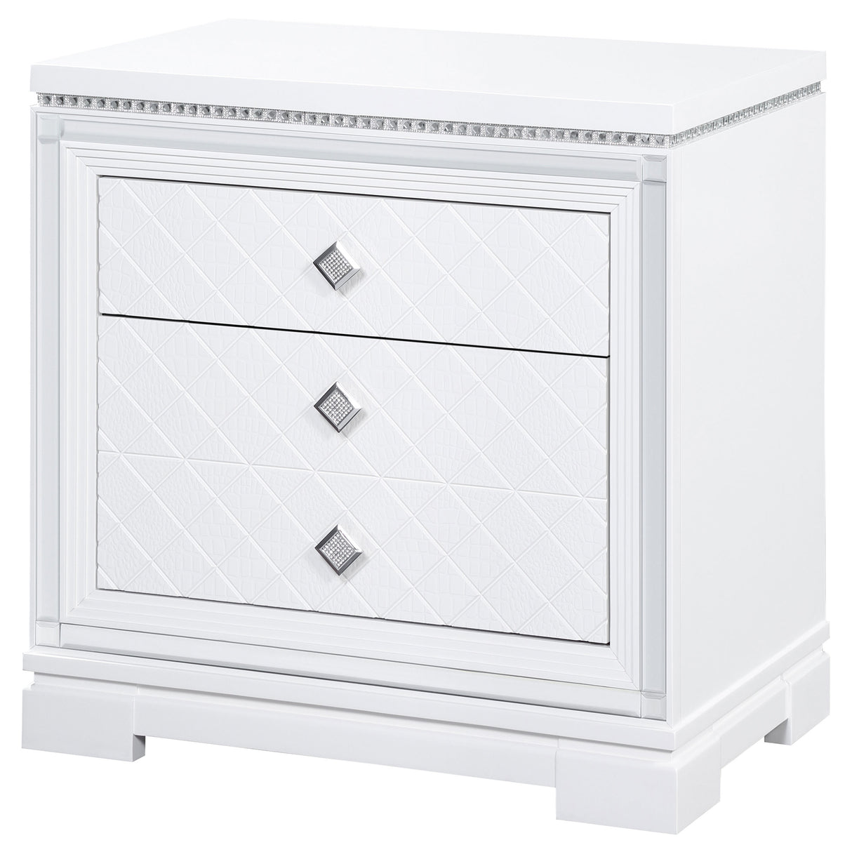 Nightstand - Eleanor Rectangular 2-drawer Nightstand White