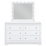 Dresser With Mirror - Eleanor Rectangular 6-drawer Dresser with Mirror White