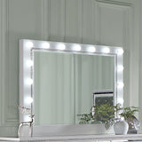 Dresser Mirror - Eleanor White Rectangular Dresser Mirror with Light