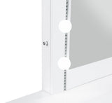 Dresser Mirror - Eleanor White Rectangular Dresser Mirror with Light