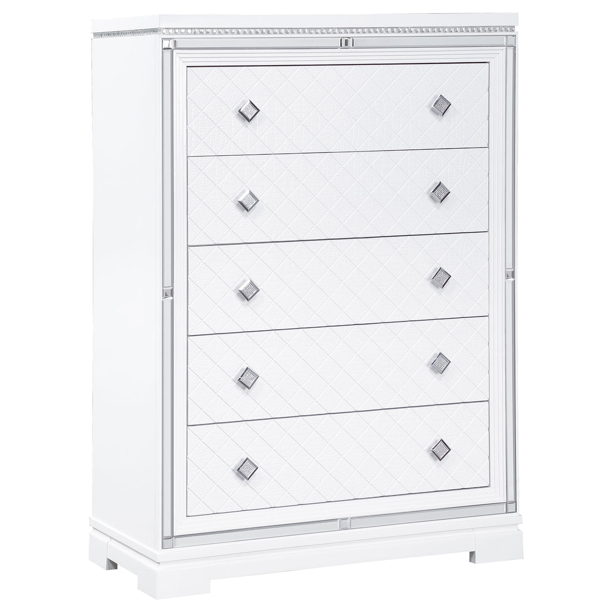 Chest - Eleanor Rectangular 5-drawer Chest White