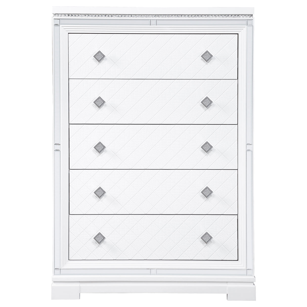 Chest - Eleanor Rectangular 5-drawer Chest White