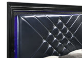 California King Bed - Penelope Wood California King LED Panel Bed Midnight Star | Coaster - 223571KW - Home Elegance USA - 3