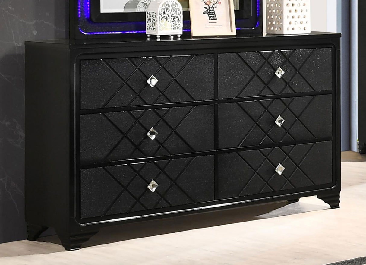 Dresser - Penelope 6-drawer Dresser Black