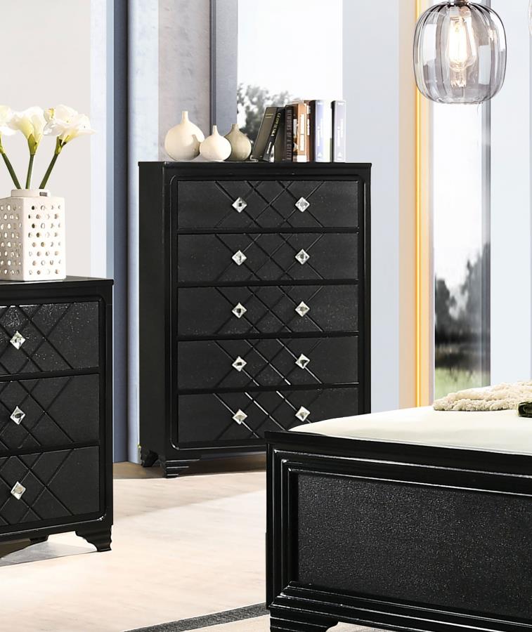 Penelope 5-drawer Chest Black | Coaster - Home Elegance USA