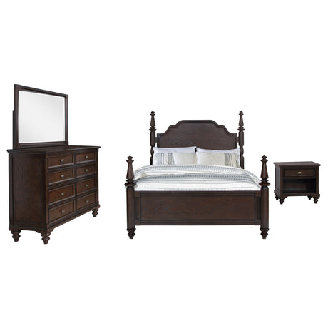 Andover 4-piece Eastern King Bedroom Set Dark Oak – Coaster Furniture - Home Elegance USA