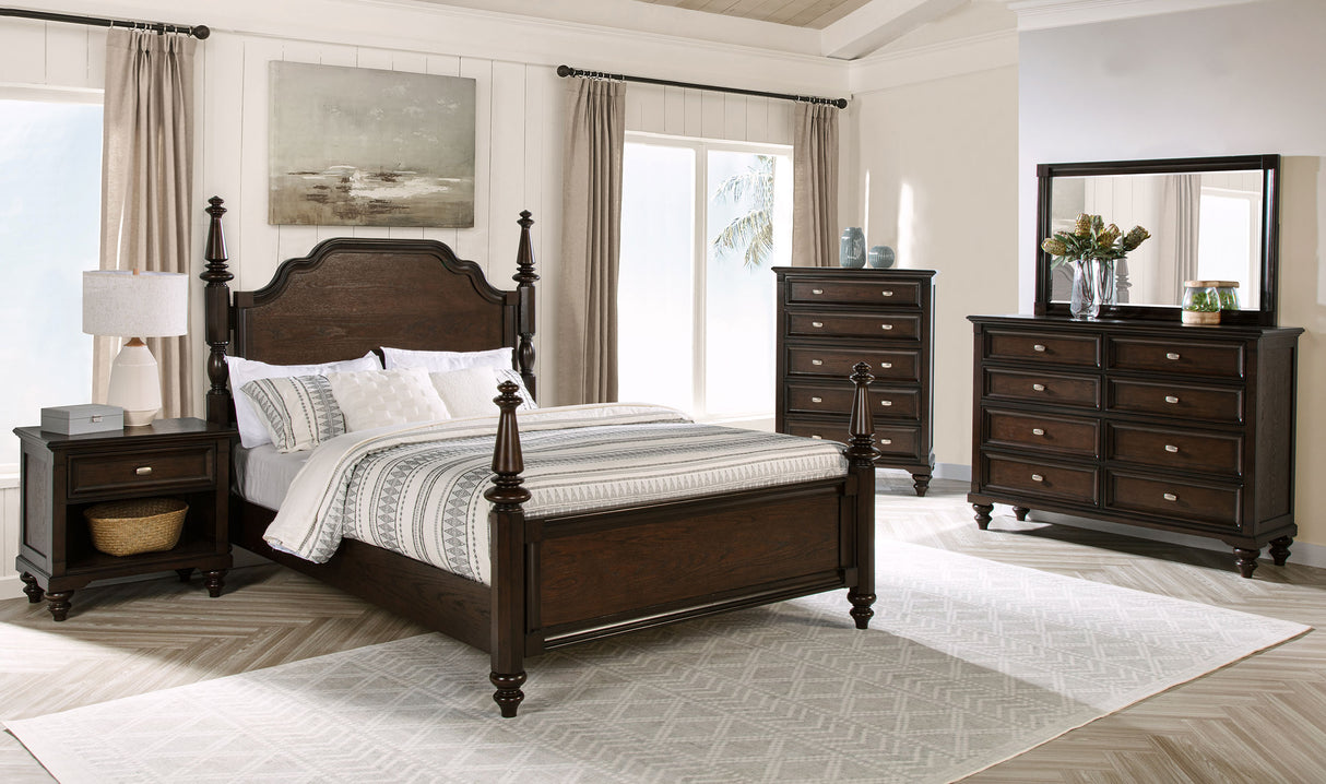 Andover 5-piece Eastern King Bedroom Set Dark Oak – Coaster Furniture