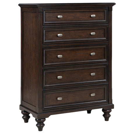 Andover 5-piece Eastern King Bedroom Set Dark Oak – Coaster Furniture - Home Elegance USA
