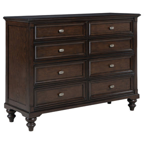 Andover 8-drawer Dresser Cabinet Dark Oak - Home Elegance USA
