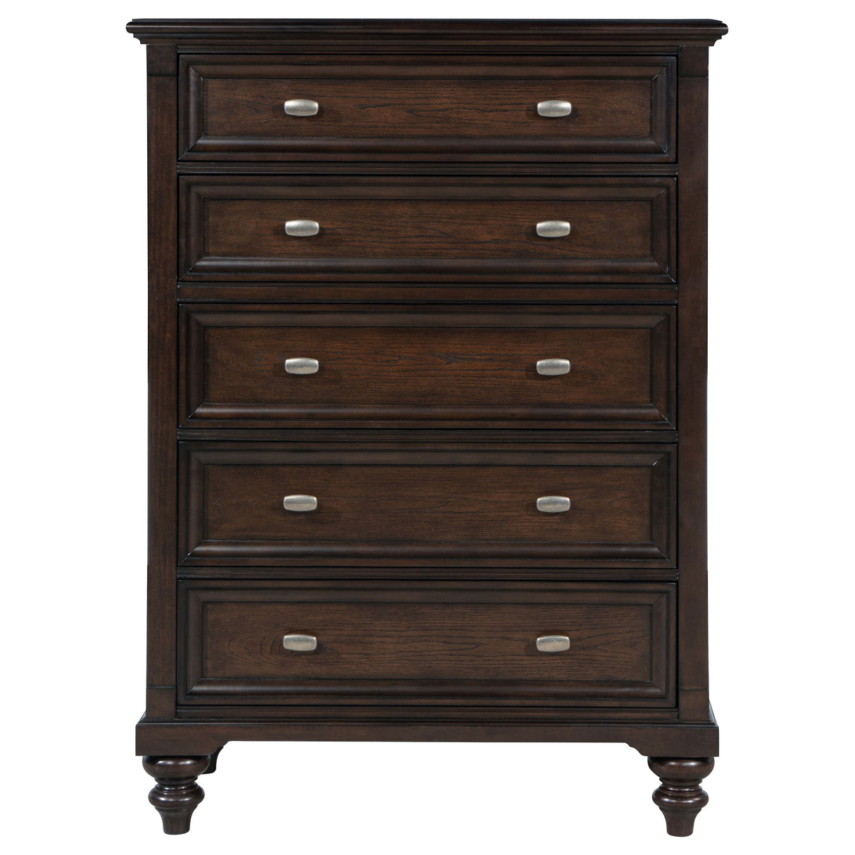 Andover 5-drawer Chest of Drawers Dark Oak - Home Elegance USA