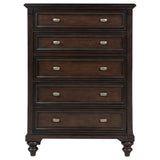 Andover 5-drawer Chest of Drawers Dark Oak - Home Elegance USA