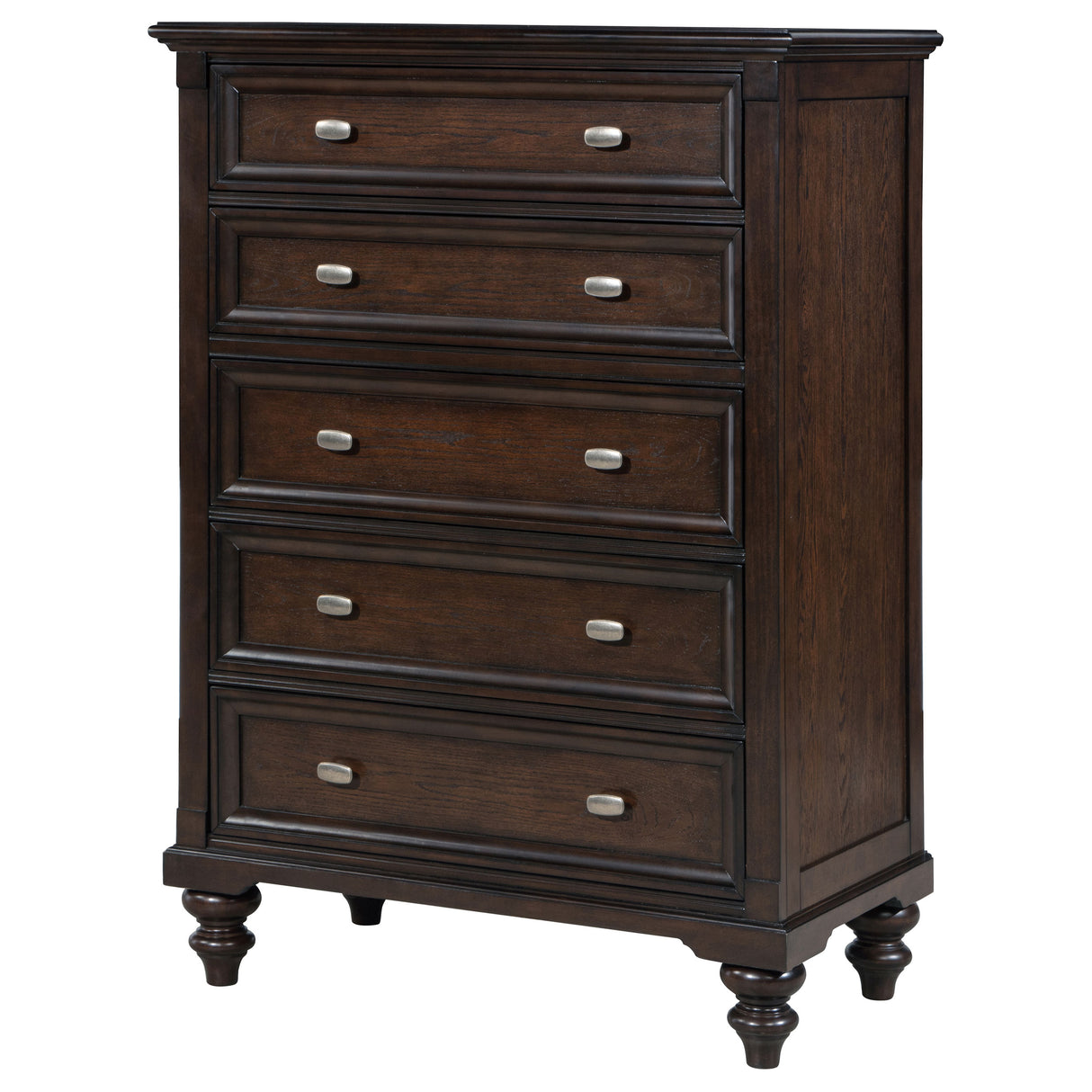 Andover 5-drawer Chest of Drawers Dark Oak - Home Elegance USA