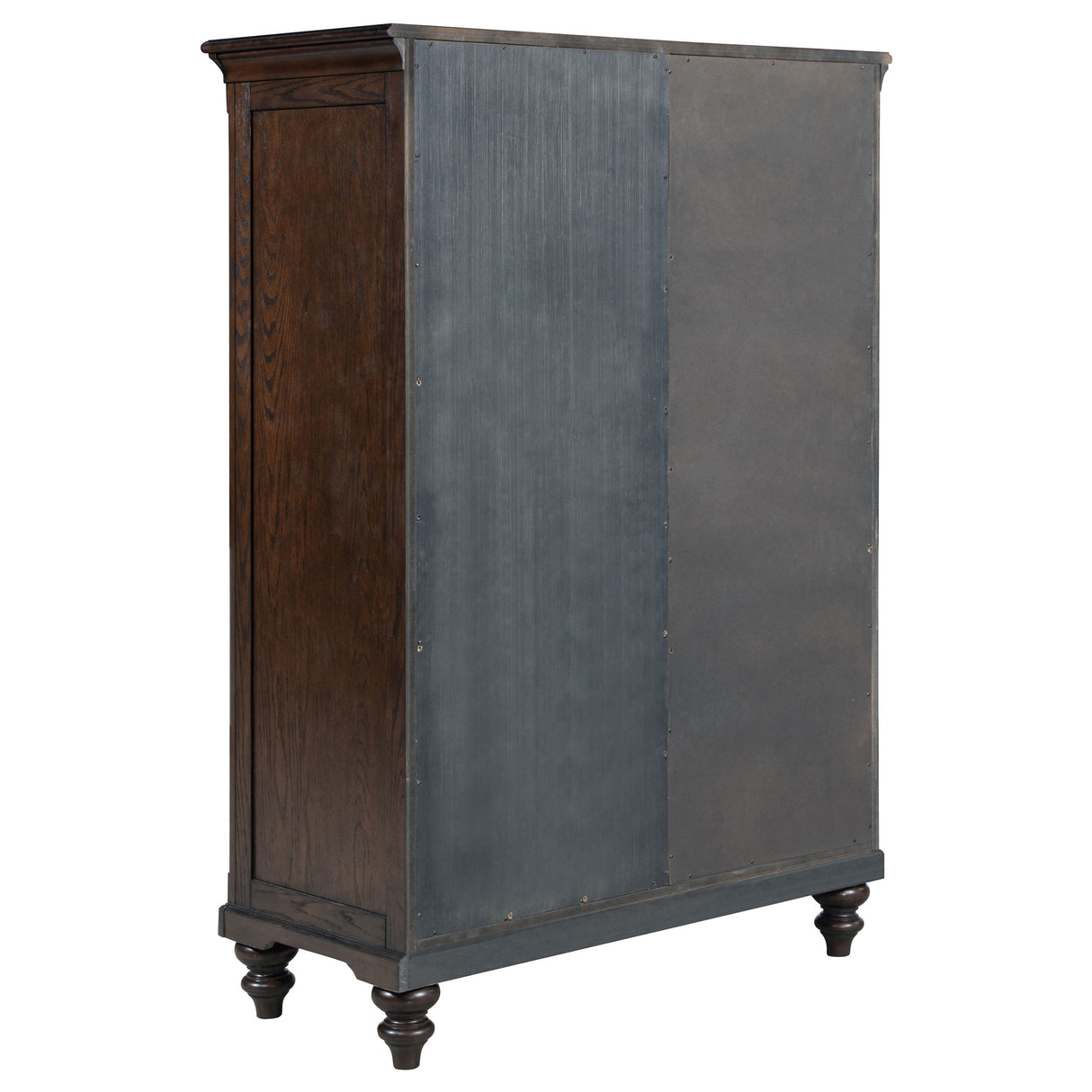 Andover 6-drawer Tempered Glass Door Chest Dark Oak - Home Elegance USA