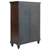 Andover 6-drawer Tempered Glass Door Chest Dark Oak - Home Elegance USA