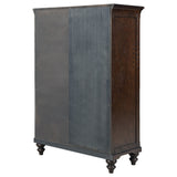 Andover 6-drawer Tempered Glass Door Chest Dark Oak - Home Elegance USA