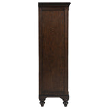 Andover 6-drawer Tempered Glass Door Chest Dark Oak - Home Elegance USA