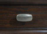 Andover 6-drawer Tempered Glass Door Chest Dark Oak - Home Elegance USA