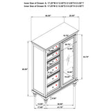 Andover 6-drawer Tempered Glass Door Chest Dark Oak - Home Elegance USA