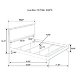 Eastern King Bed 4 Pc Set - Janelle 4-piece Eastern King Bedroom Set White