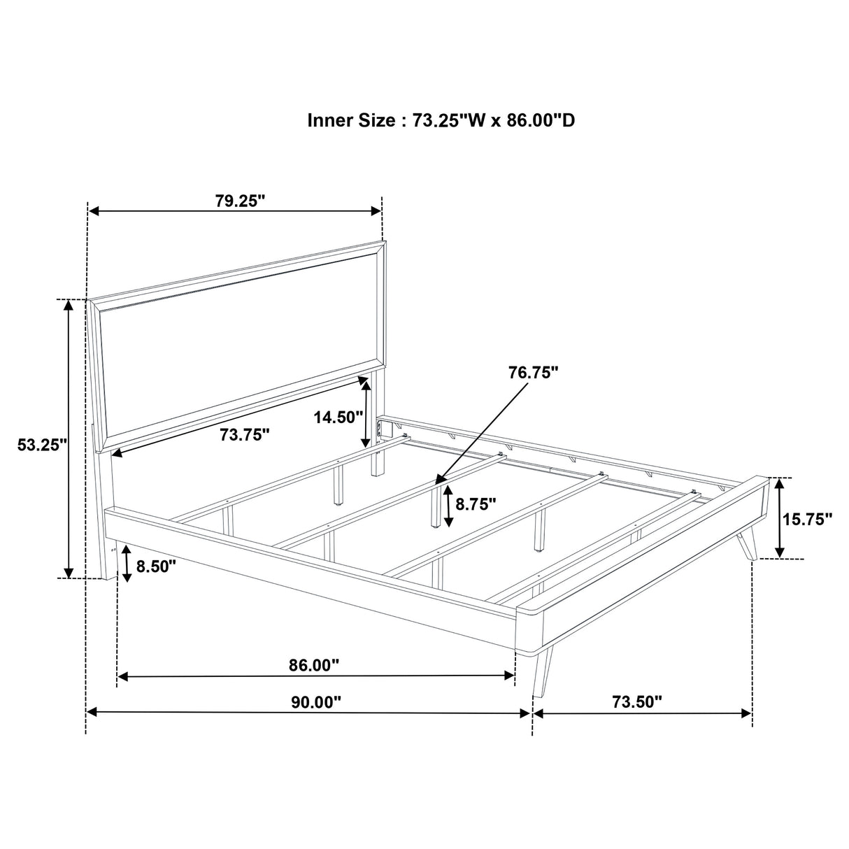 California King Bed 4 Pc Set - Janelle 4-piece California King Bedroom Set White