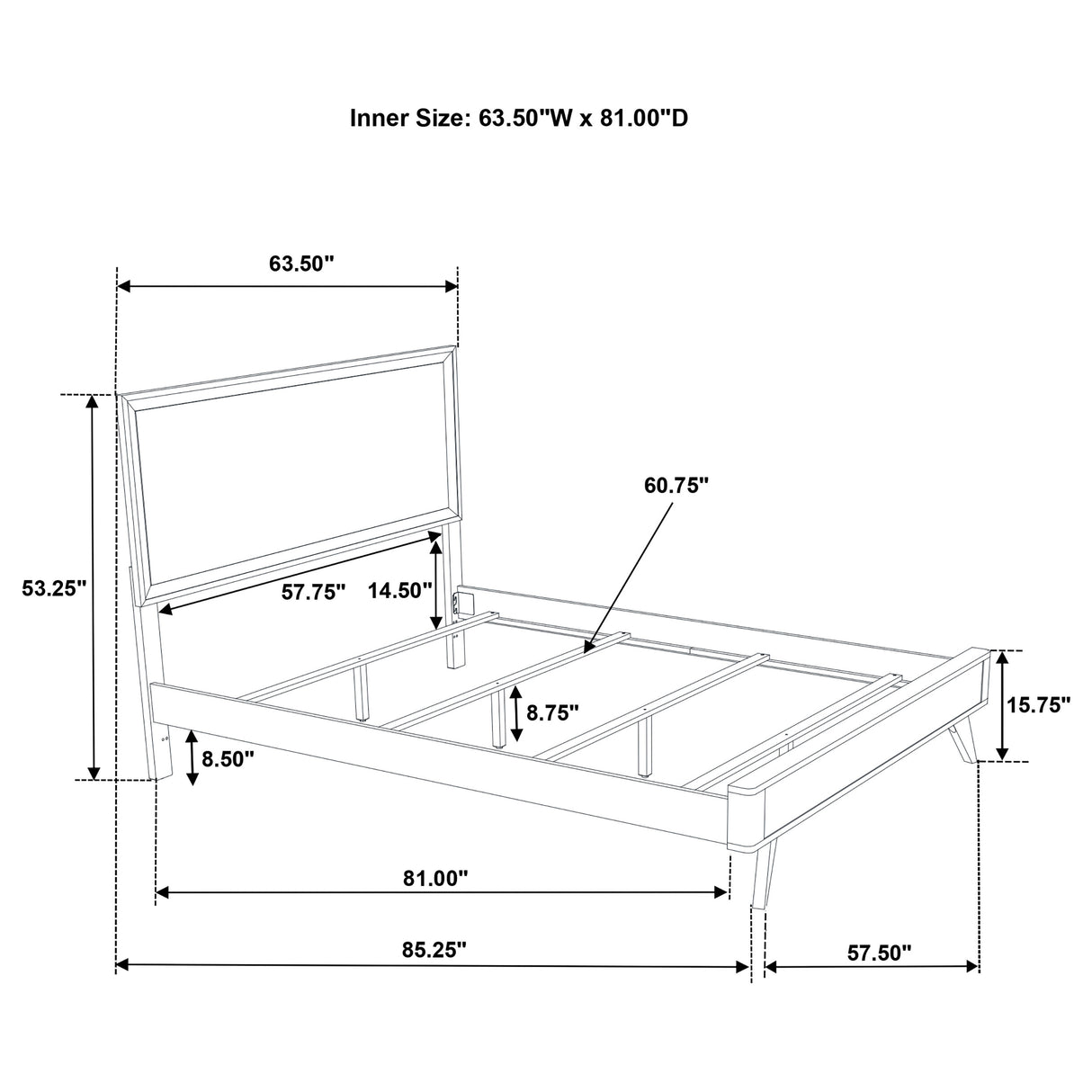 Queen Bed - Janelle Wood Queen Panel Bed White