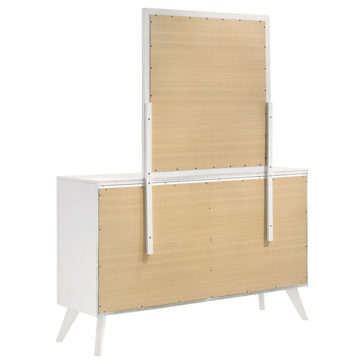 Dresser With Mirror - Janelle 6-drawer Dresser with Mirror White