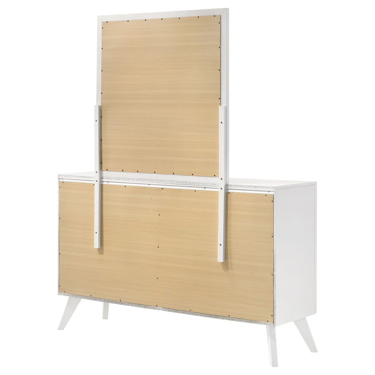 Dresser With Mirror - Janelle 6-drawer Dresser with Mirror White