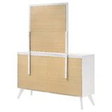 Dresser With Mirror - Janelle 6-drawer Dresser with Mirror White