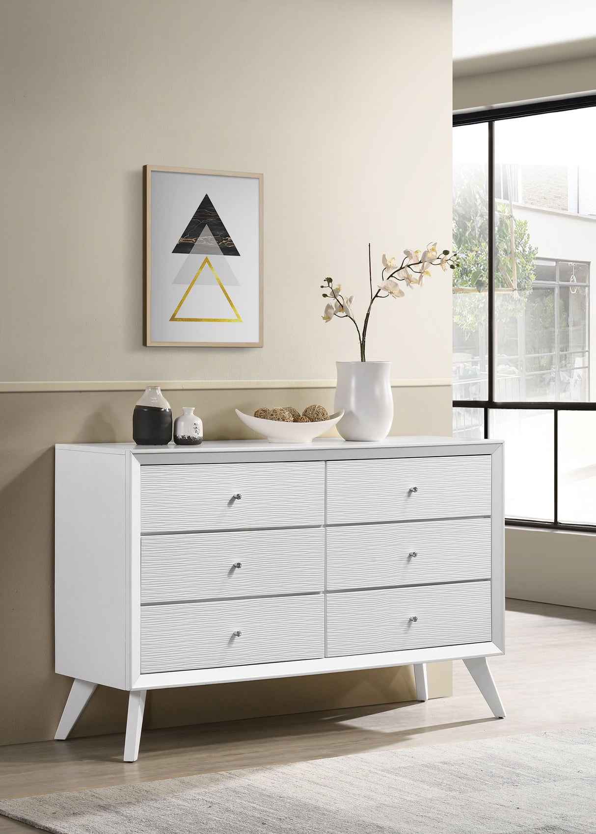 Dresser - Janelle 6-drawer Dresser White