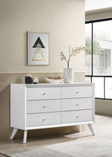 Dresser - Janelle 6-drawer Dresser White