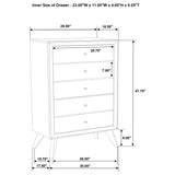 Chest - Janelle 5-drawer Chest White