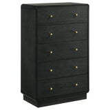 Cavelle 5-piece Queen Bedroom Set in Black | Coaster Furniture