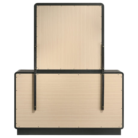 Cavelle 6-drawer Dresser and Mirror Black - Home Elegance USA