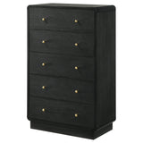 Cavelle 5-drawer Chest of Drawers Black - Home Elegance USA