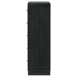 Cavelle 5-drawer Chest of Drawers Black - Home Elegance USA