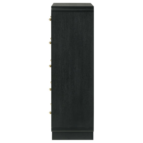 Cavelle 5-drawer Chest of Drawers Black - Home Elegance USA