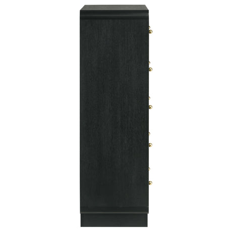 Cavelle 5-drawer Chest of Drawers Black - Home Elegance USA