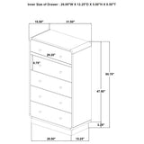 Cavelle 5-drawer Chest of Drawers Black - Home Elegance USA