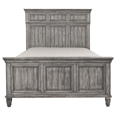 Avenue Wood Eastern King Panel Bed Weathered Grey | Coaster - 224031KE - Home Elegance USA - 5