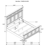 Avenue Wood Eastern King Panel Bed Weathered Grey | Coaster - 224031KE - Home Elegance USA - 13