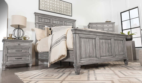 Avenue Wood California King Panel Bed Weathered Grey | Coaster - 224031KW - Home Elegance USA - 10