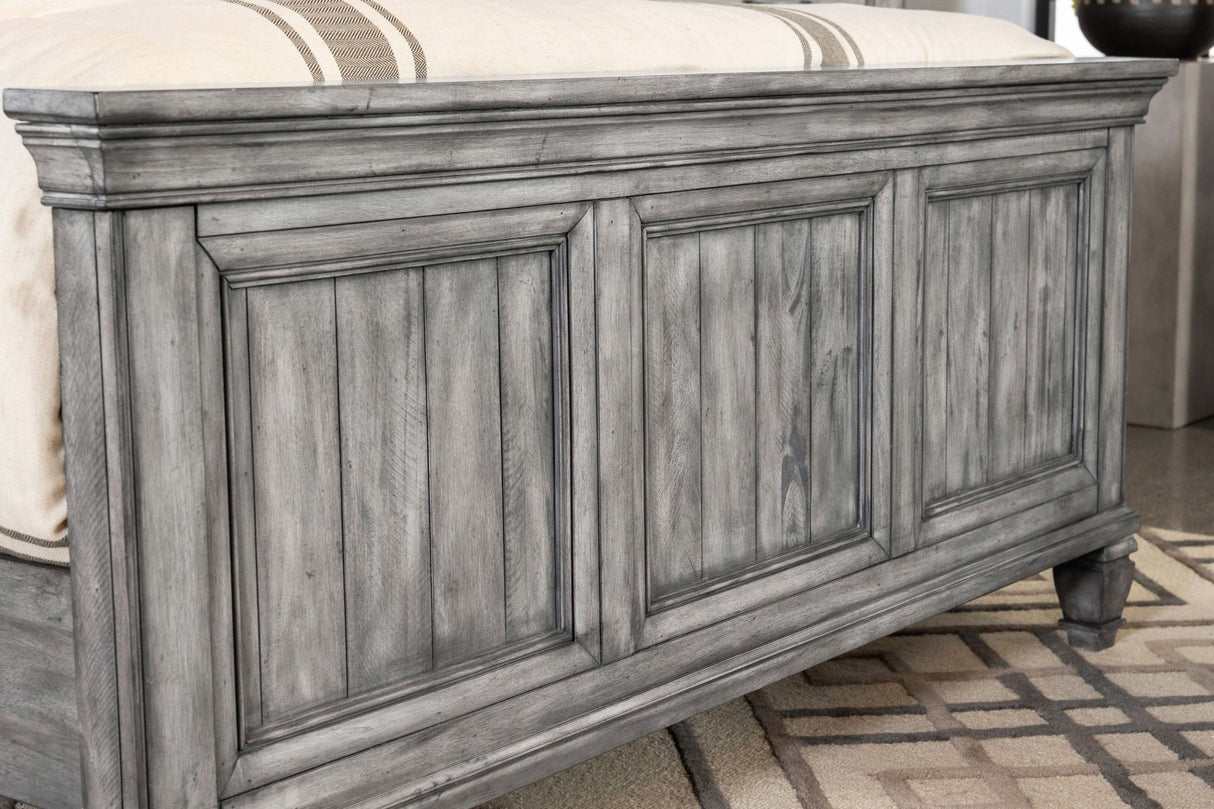 Avenue Wood California King Panel Bed Weathered Grey | Coaster - 224031KW - Home Elegance USA - 11