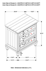 Avenue 3 - drawer Rectangular Nightstand with Dual USB Ports Grey | Coaster - 224032 - Home Elegance USA - 8